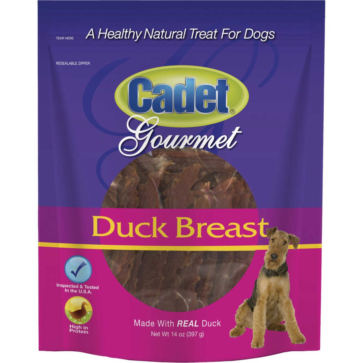 Cadet Gourmet Duck Breast Dog Treats, 14 Oz. Image 1