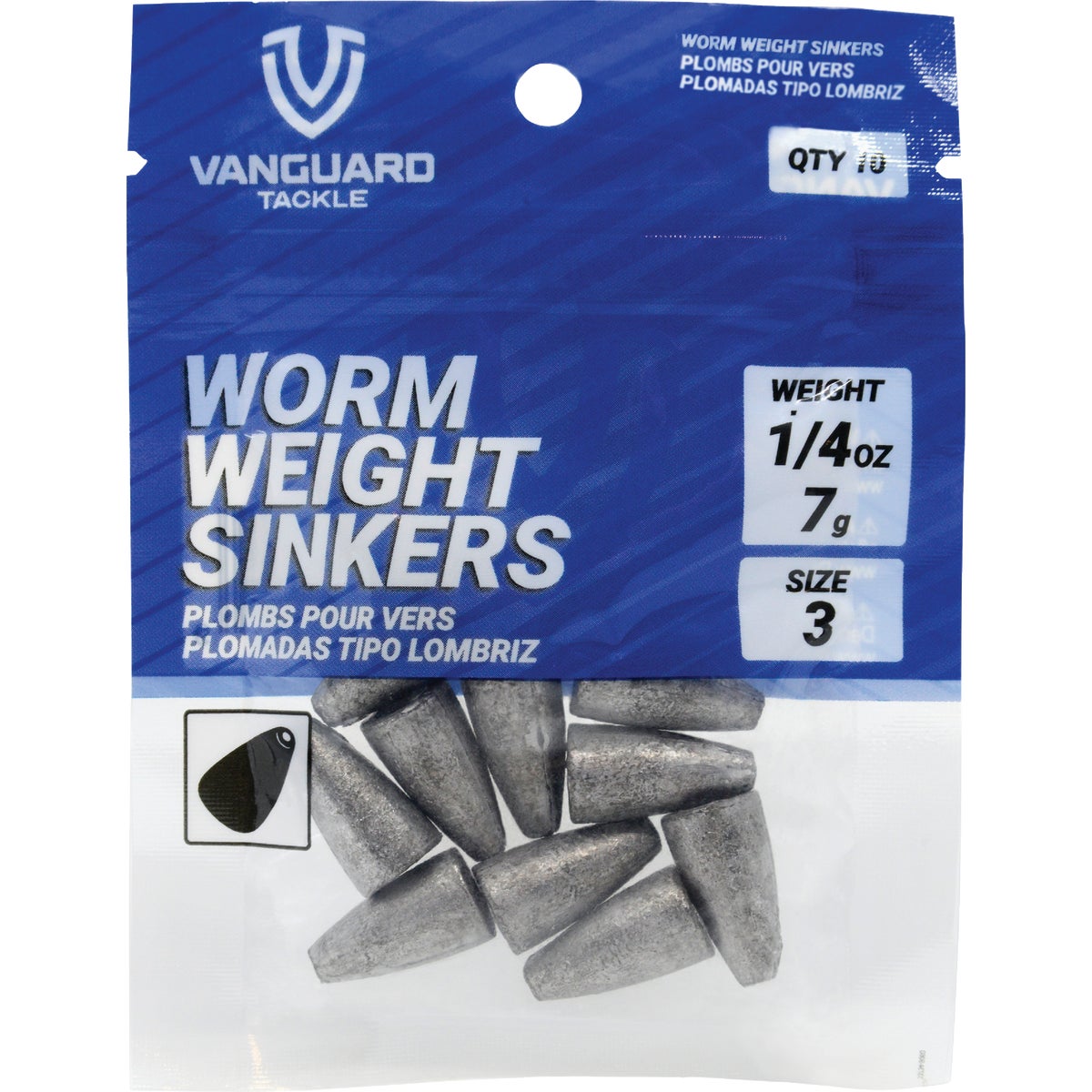 Vanguard 3/8 Oz. Worm Weights (7-Pack)