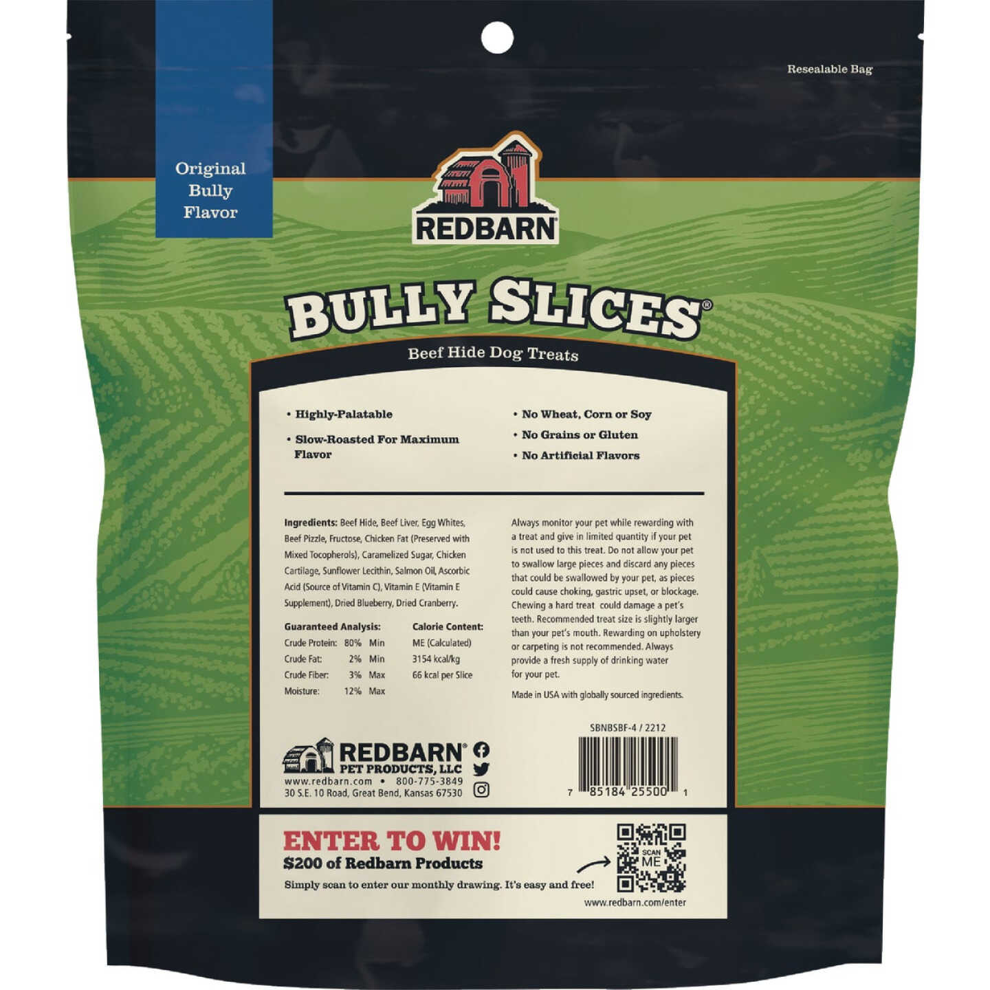 Redbarn Bully Slices 9 Oz. Beef Hide Dog Treat Image 2