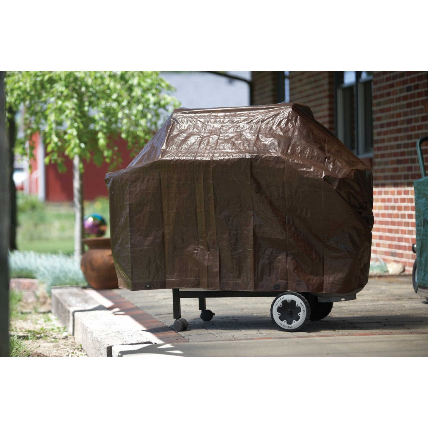 Do it Best 1 Side Green/1 Side Brown Woven 8 Ft. x 10 Ft. Medium Duty Poly Tarp Image 2