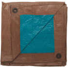 Do it Best 1 Side Green/1 Side Brown Woven 9 Ft. x 12 Ft. Medium Duty Poly Tarp Image 3