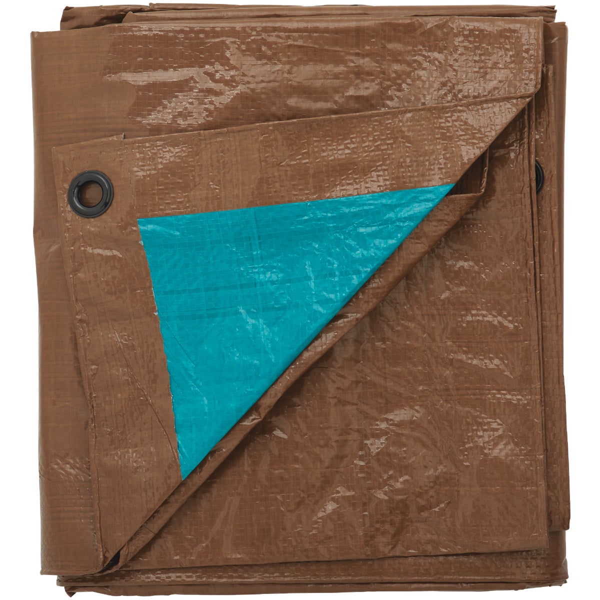 Do it Best 1 Side Green/1 Side Brown Woven 10 Ft. x 12 Ft. Medium Duty Poly Tarp Image 3