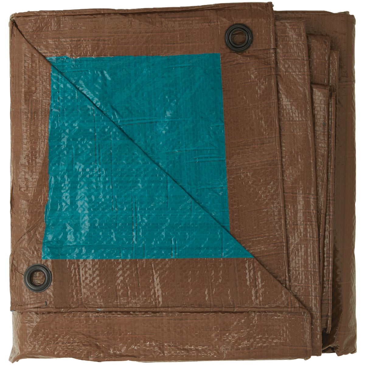 Do it Best 1 Side Green/1 Side Brown Woven 12 Ft. x 14 Ft. Medium Duty Poly Tarp Image 3