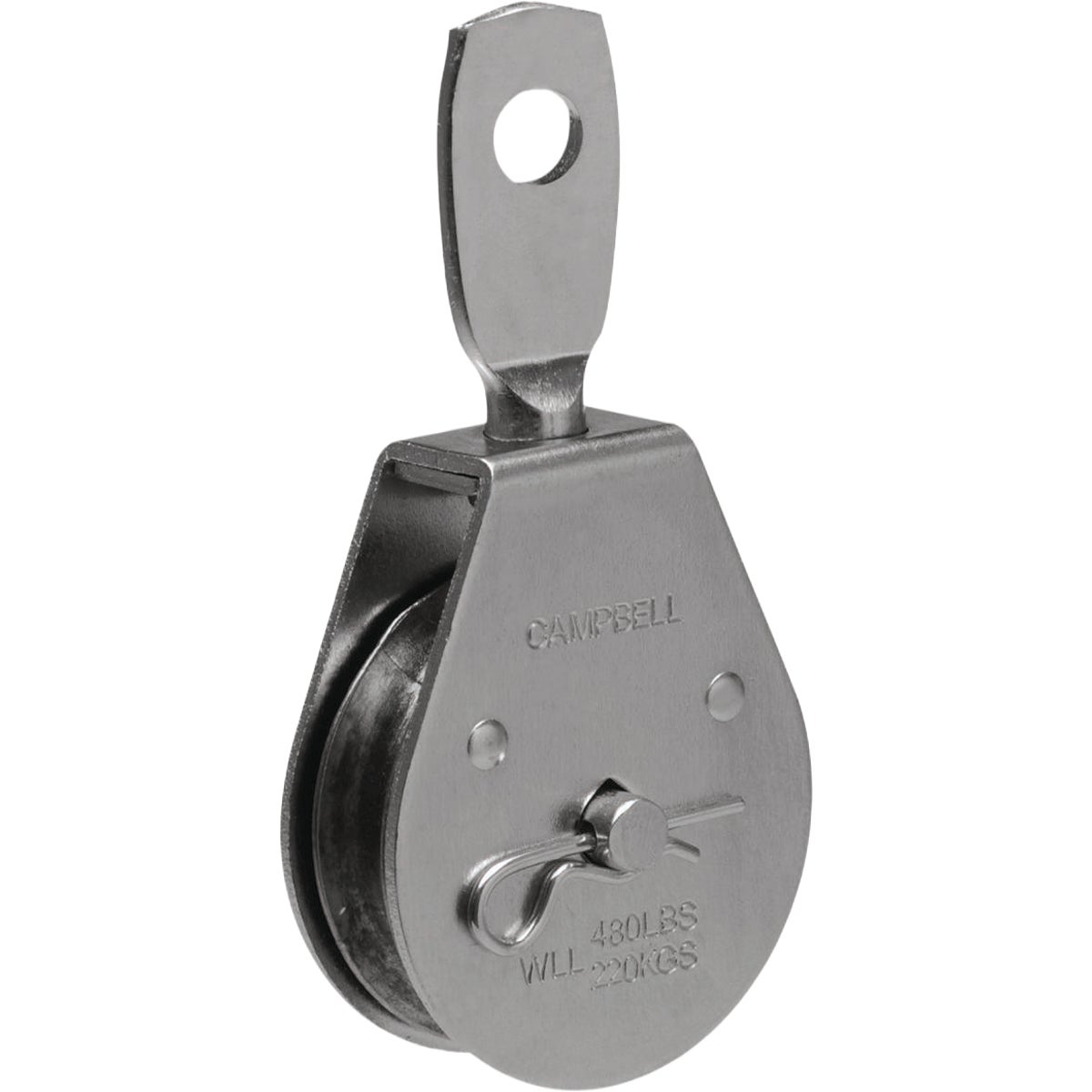 Campbell 2 In. Single Swivel Eye Steel Rope Pulley Image 1
