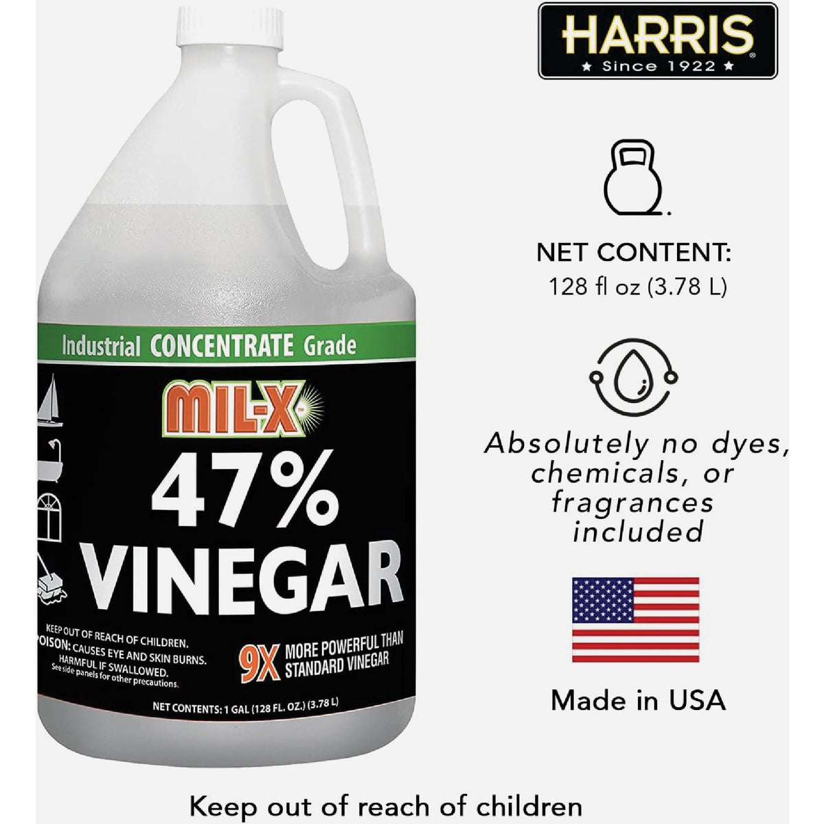 Harris MIL-X 1 Gal. 47% Concentrated Vinegar Image 5