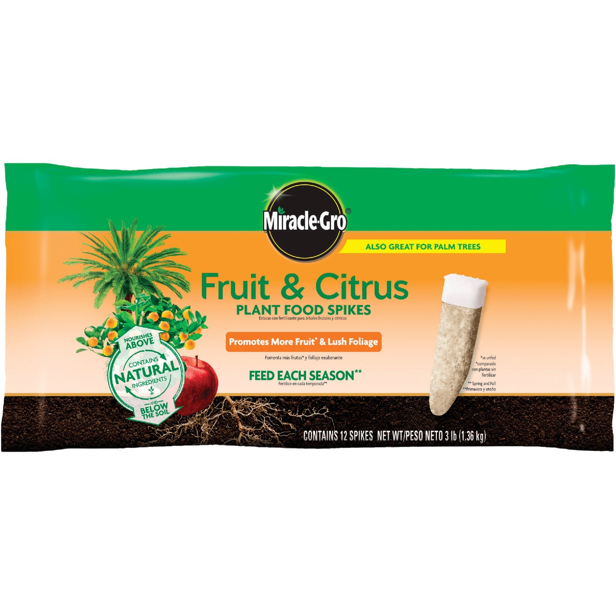 Miracle-Gro Fruit & Citrus Plant Food Spikes (12-Pack)