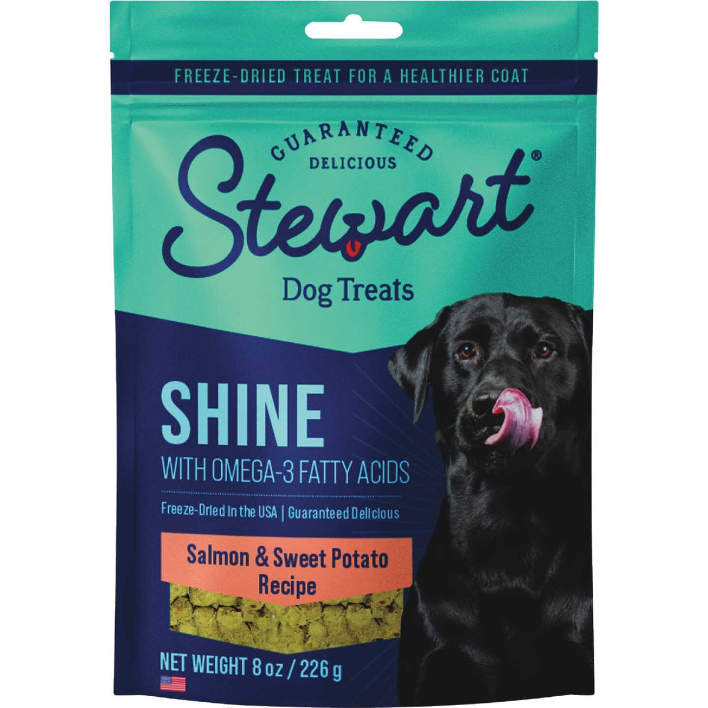 Stewart Shine 8 Oz. Freeze-Fried Salmon & Sweet Potato Dog Treat Image 1