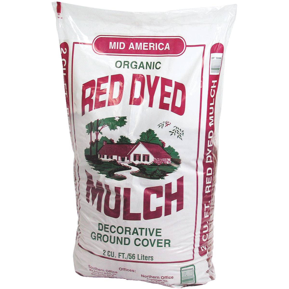 2CF RED SHREDDED MULCH Image 1