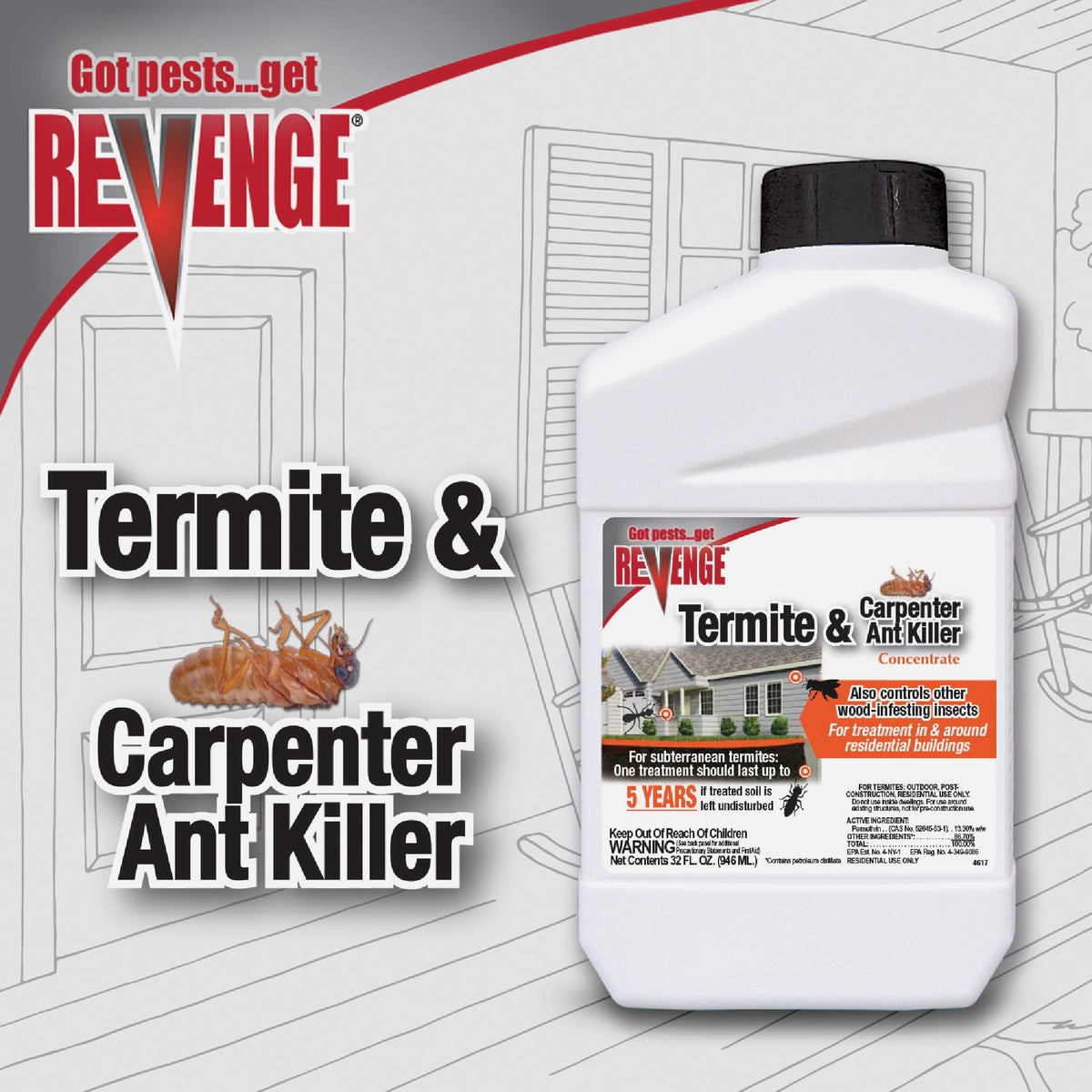 REVENGE 32 Oz. Concentrate Termite & Carpenter Ant Killer Image 2
