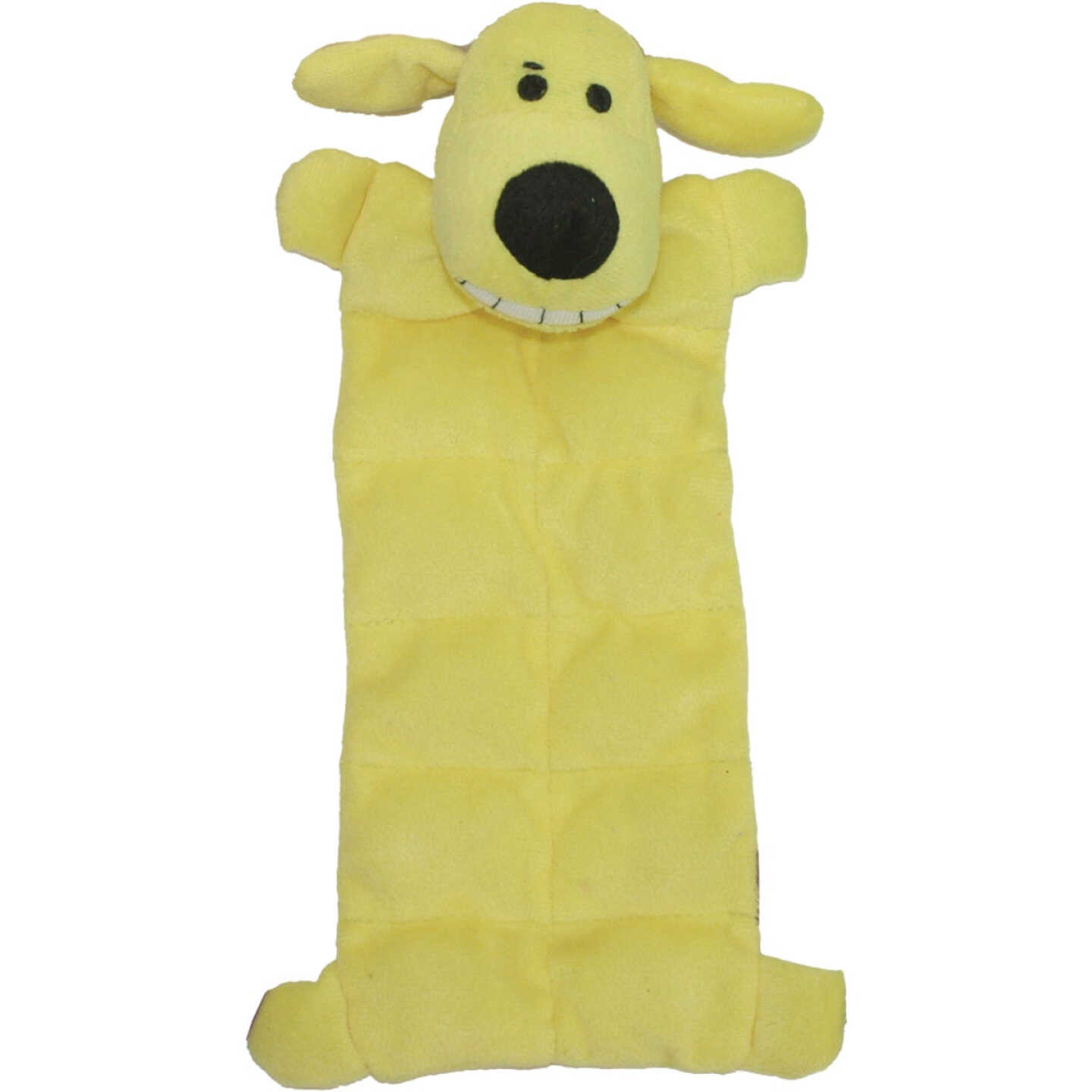 Multipet Loofa Dog 12 In. Plush Squeaker Mat Dog Toy Image 1