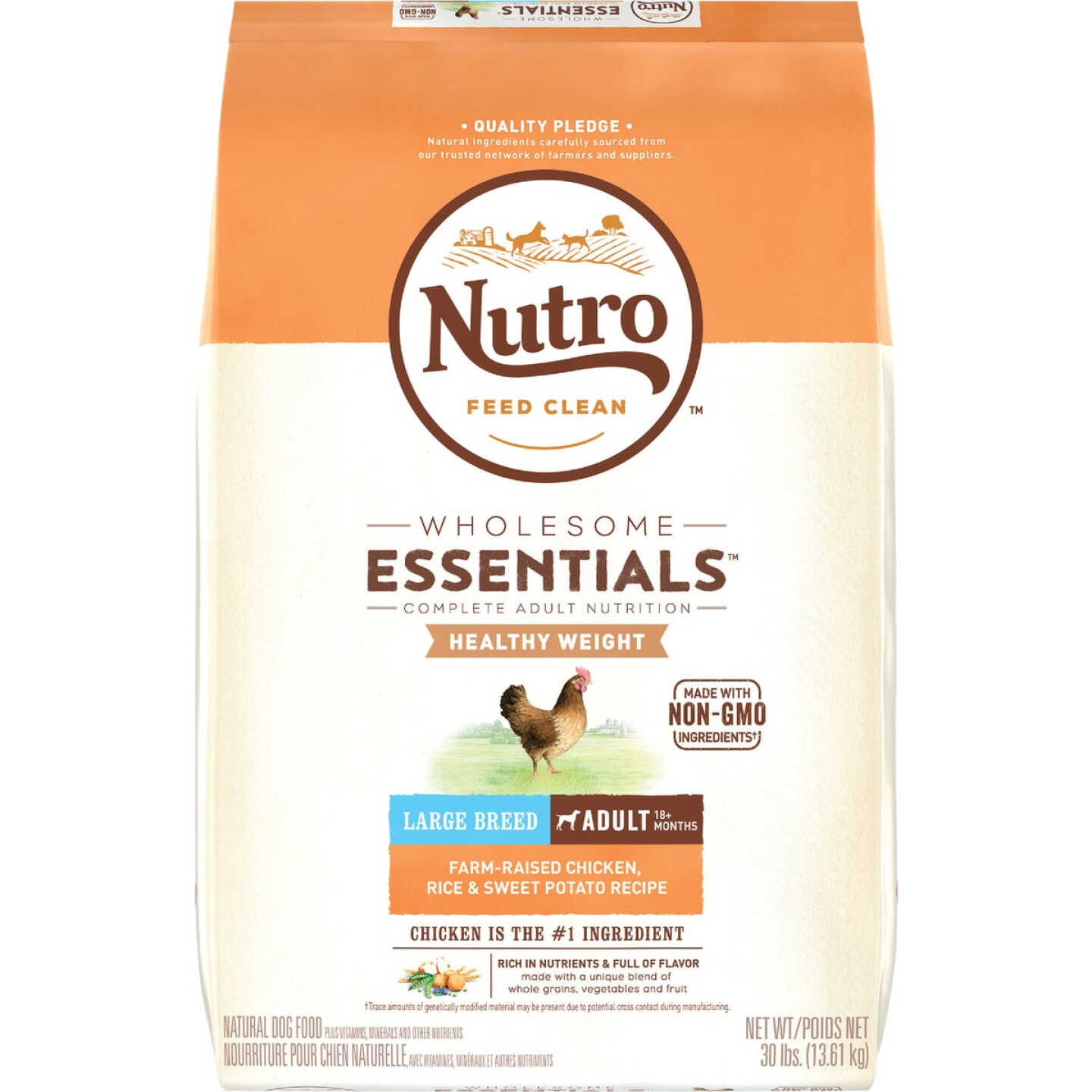 Nutro Wholesome Essentials 30 Lb. Chicken, Brown Rice, & Sweet Potato Large Breed Adult Dry Dog Food Image 1