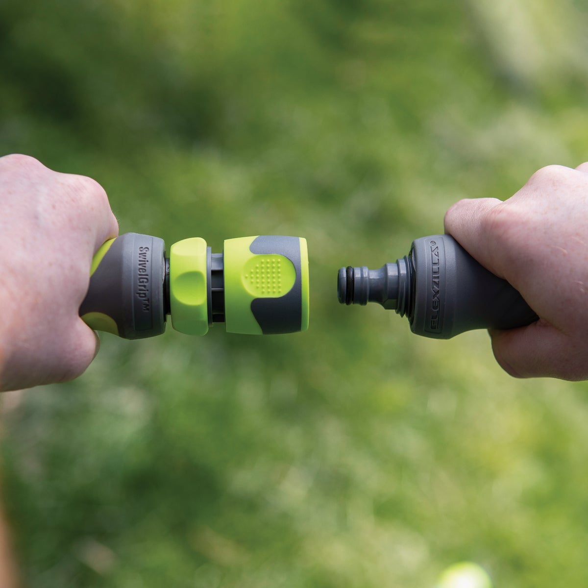 Flexzilla Standard Garden Hose Quick-Connect Coupler & Plug Kit, ZillaGreen (5-Piece) Image 2