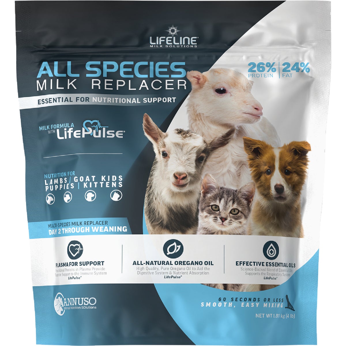 LifeLIne 4 Lb. 26% Protein/24% Fat All Species Milk Replacer