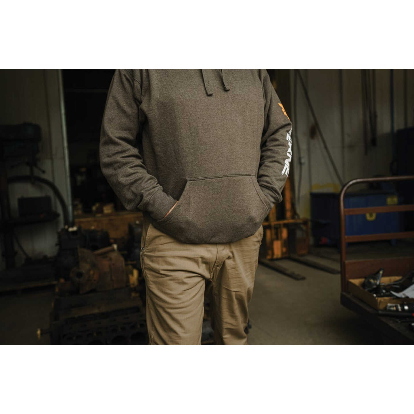 Berne Men's 2XL Regular Graphite Signature Sleeve Hooded Pullover Sweatshirt Image 3