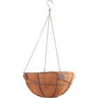 American Gardenworks Jardin 14 In. Steel Bronze Powder Coat Hanging Basket with Coco Liner Image 1