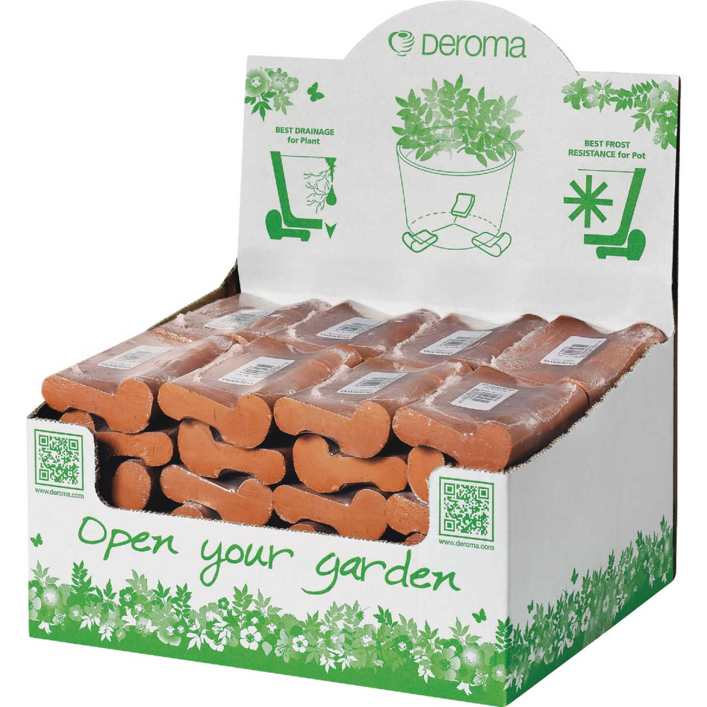 Deroma 1.6 In. Red Terra Cotta Planter Feet (3-Pack) Image 2