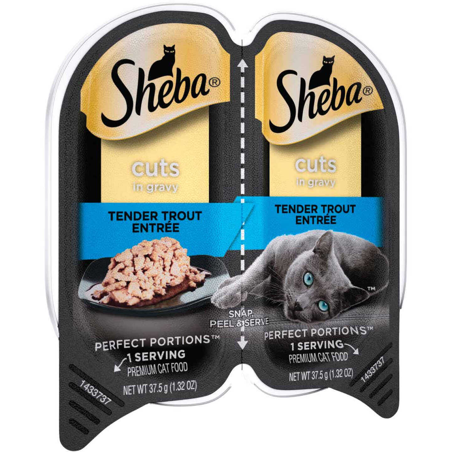 Sheba Perfect Portions Cuts in Gravy 2.6 Oz. Tender Trout Adult Wet Cat Food Image 1