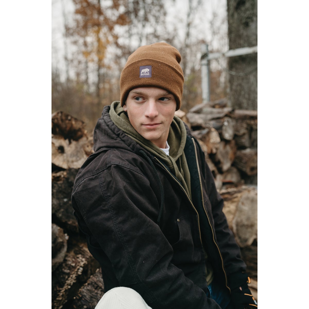 Berne Heartland Men's XL Black Hooded Work Jacket Image 2