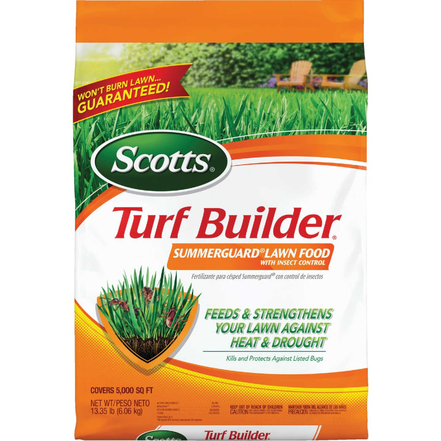 Scotts Turf Builder SummerGuard 13.35 Lb. 5000 Sq. Ft. Lawn Food with Insect Control Image 1