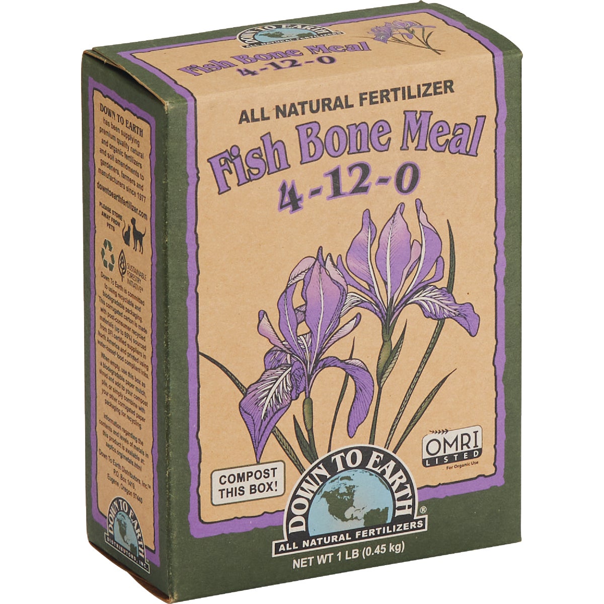 Down To Earth 1 Lb. 4-12-0 Fish Bone Meal