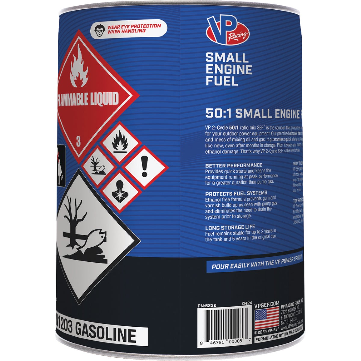 VP Racing Fuels 5 Gal. 50:1 Ethanol-Free Gas & Oil Pre-Mix Image 3