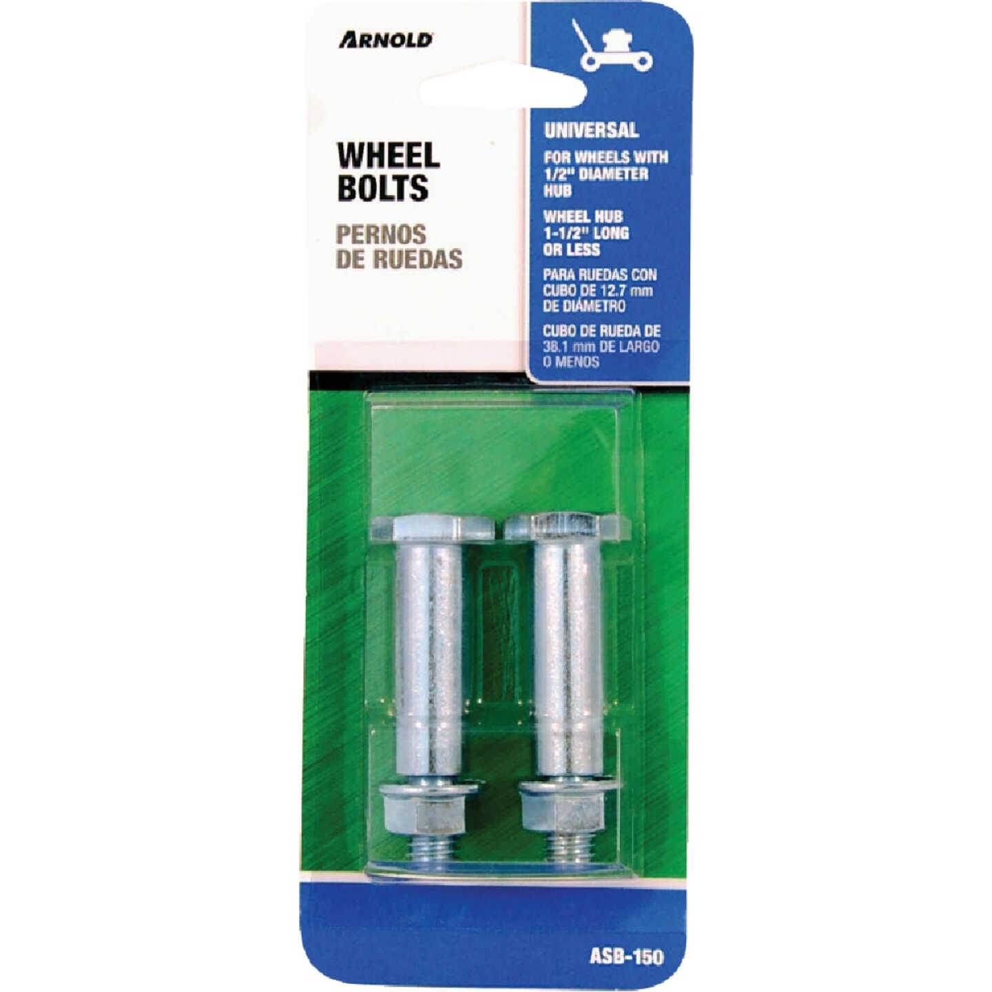 Arnold Rotary Lawn Mower Steel Wheel Bolts (2-Count) Image 1