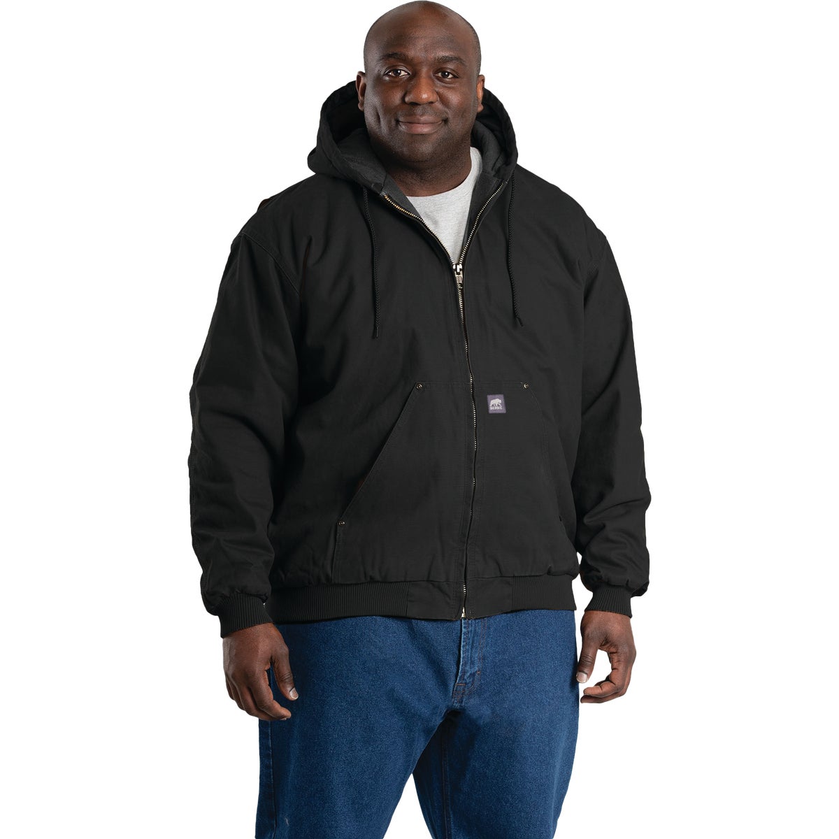 Berne Heartland Men's 2XL Black Hooded Work Jacket Image 4