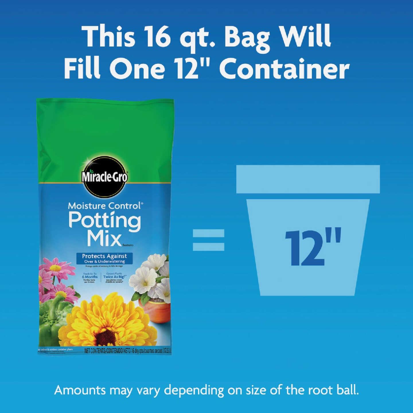 Miracle-Gro Moisture Control 16 Qt. Potting Mix Image 7