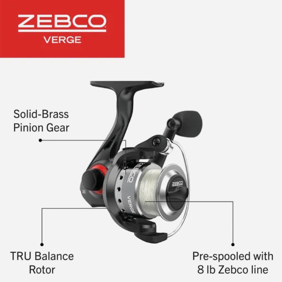 Zebco Verge Size 20 20 Lb. Spinning Fishing Reel Image 4