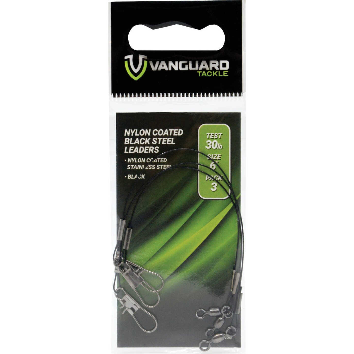 Vanguard 30 Lb. 9 In. Nylon Coated Black Steel Leader (3-Pack) Image 1