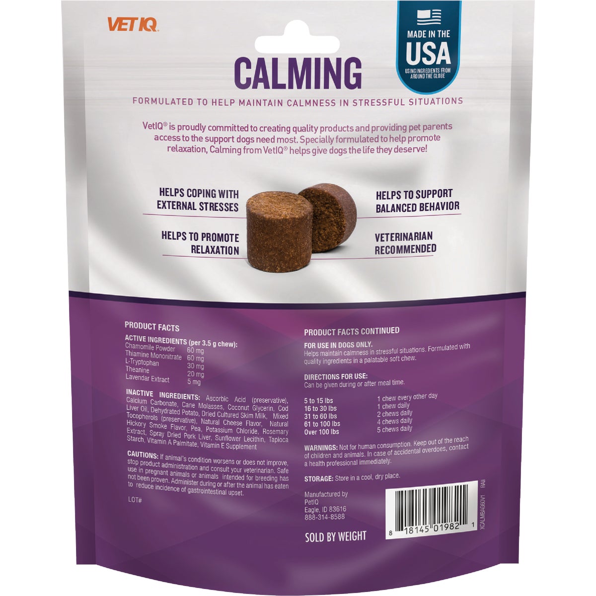 VetIQ 7.4 Oz. Calming Dog Chew (60-Pack) Image 6
