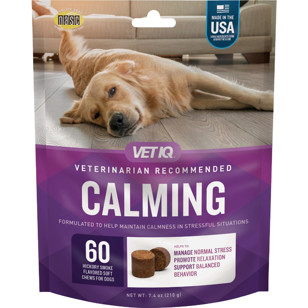 VetIQ 7.4 Oz. Calming Dog Chew (60-Pack)