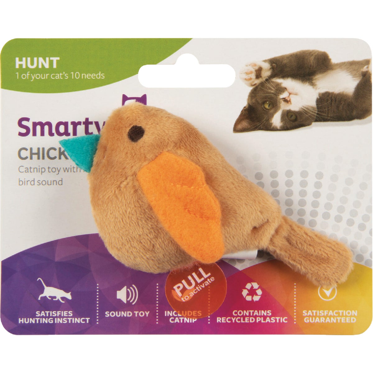 SmartyKat Chickadee Chirp Electronic Sound Catnip Cat Toy