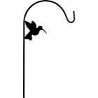 American Gardenworks 65 In. Black Steel Shepherd Hook with Hummingbird Image 1