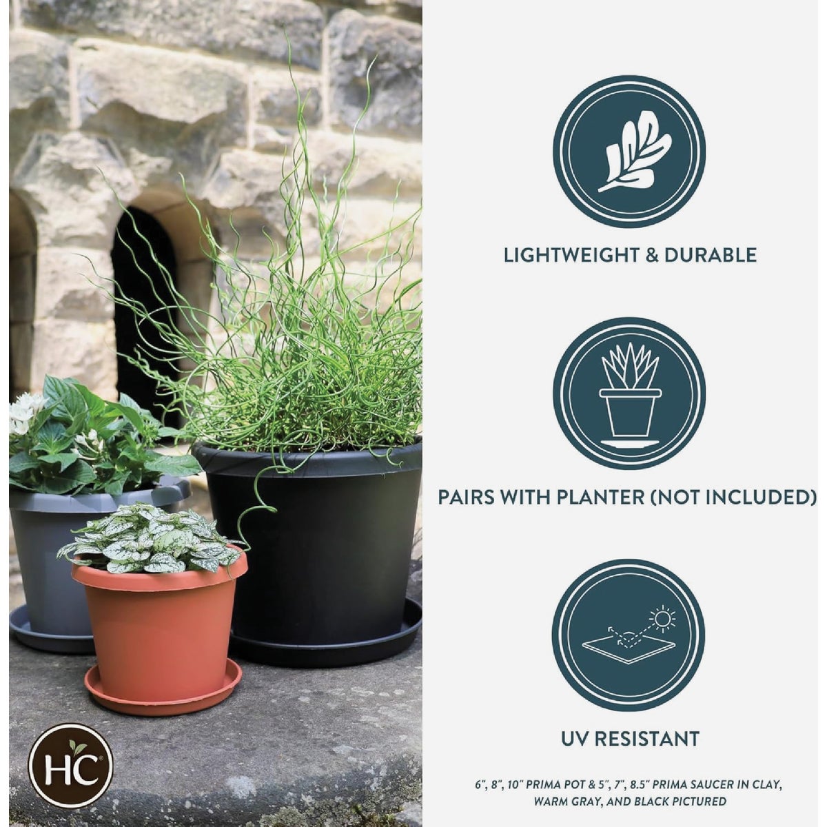 HC Companies 20 In. Clay Classic Saucer Image 3