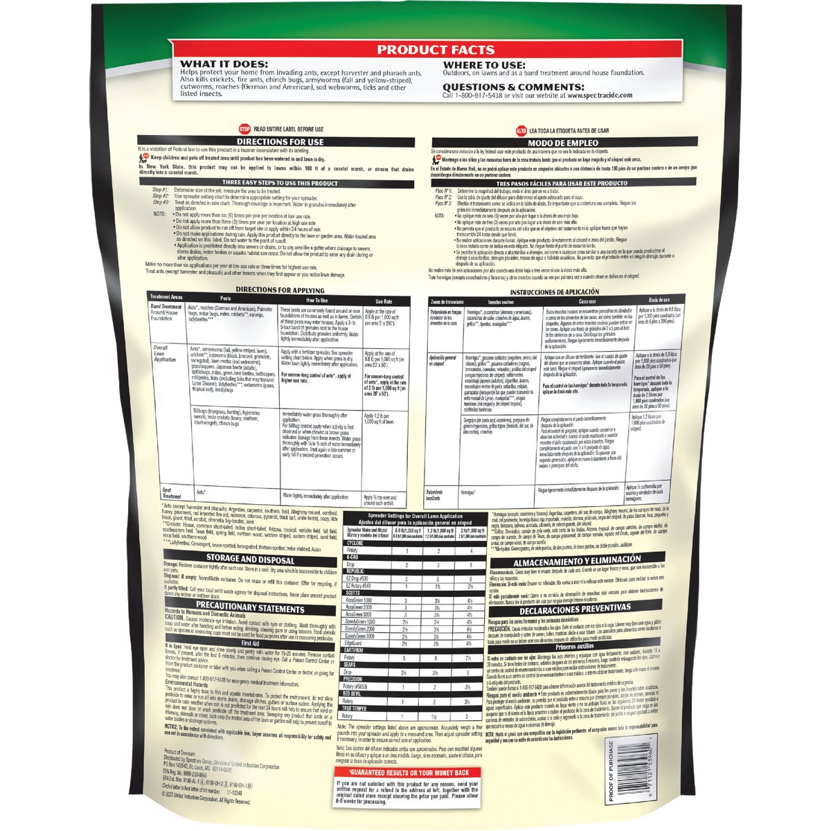 Spectracide Triazicide 20 Lb. Ready To Use Granules Insect Killer For Lawns Image 2