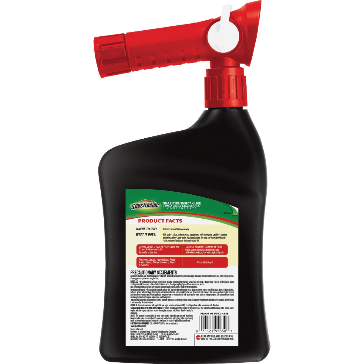 Spectracide Triazicide 32 Oz. Ready To Spray Hose End Insect Killer For Lawns & Landscapes Image 3