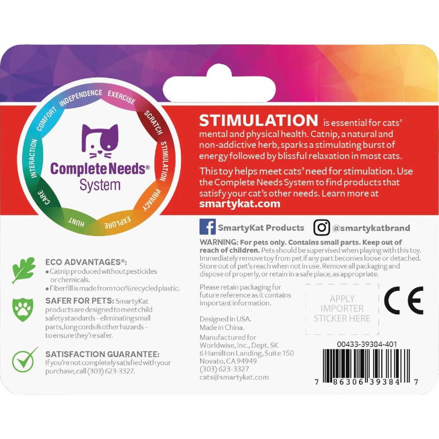 SmartyKat Skitter Critters Plush Catnip Mice Cat Toy (3-Pack) Image 2