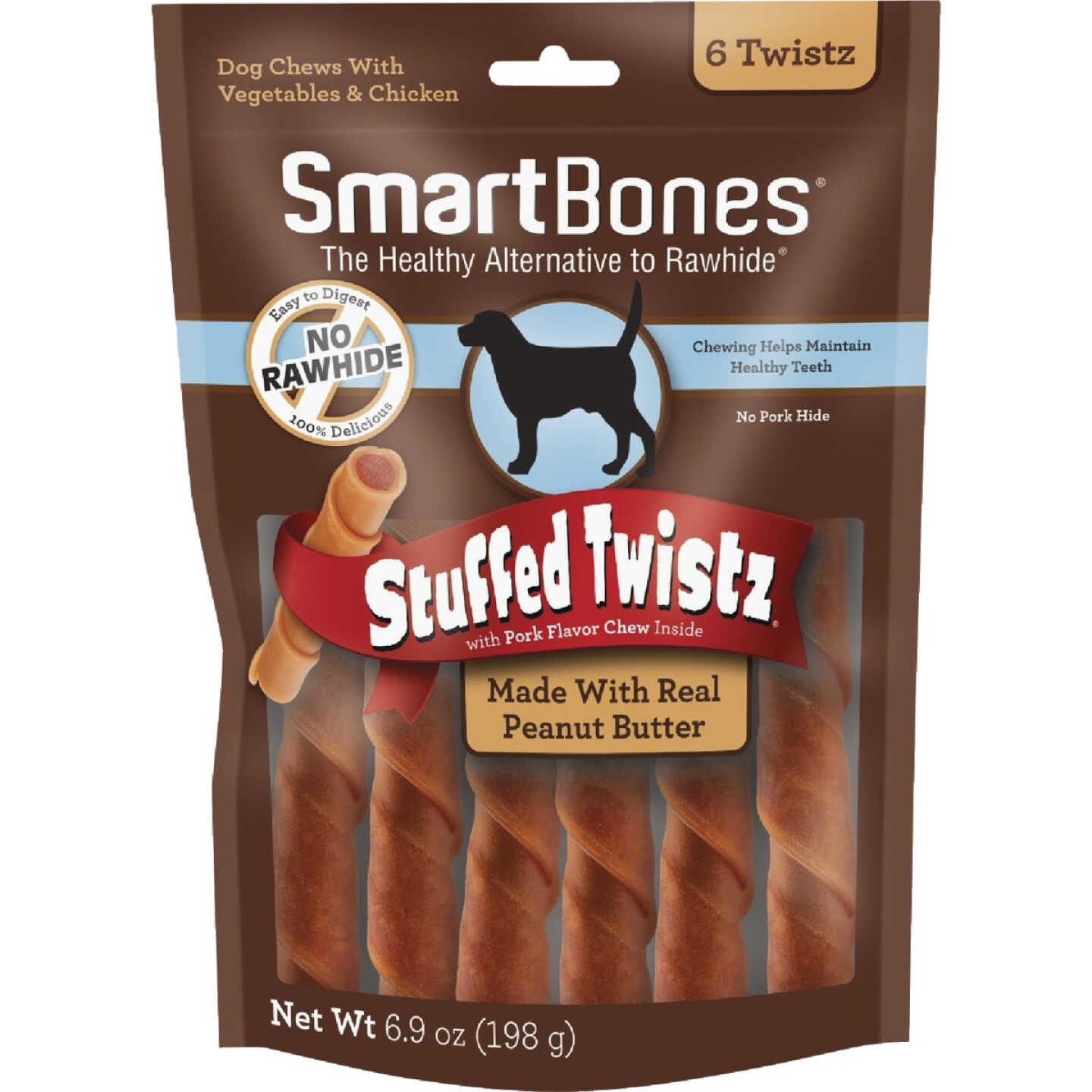 SmartBones Stuffed Twistz Dog Chew (6-Pack) Image 1