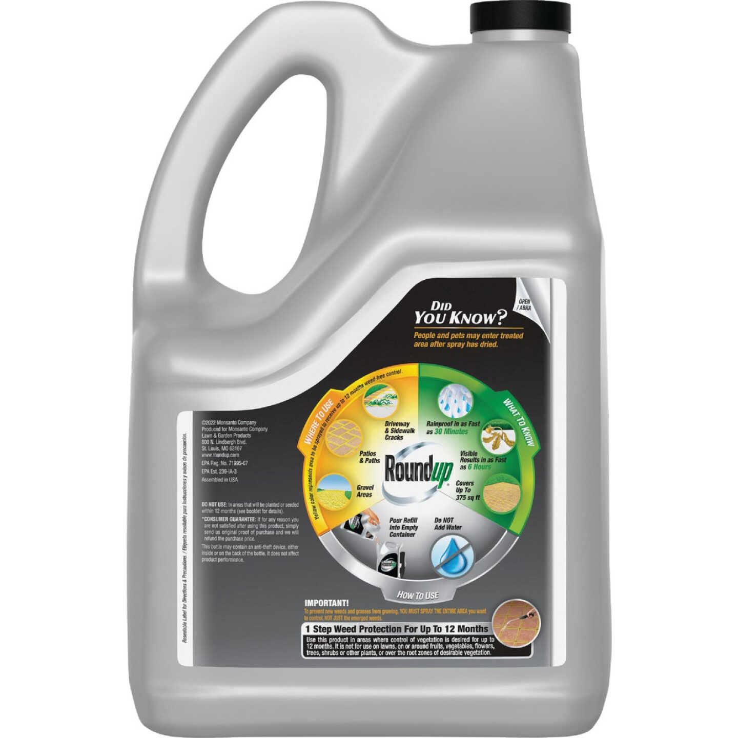 Roundup Dual Action 365 1.25 Gal. Exclusive Formula Refill Weed & Grass Killer Image 9