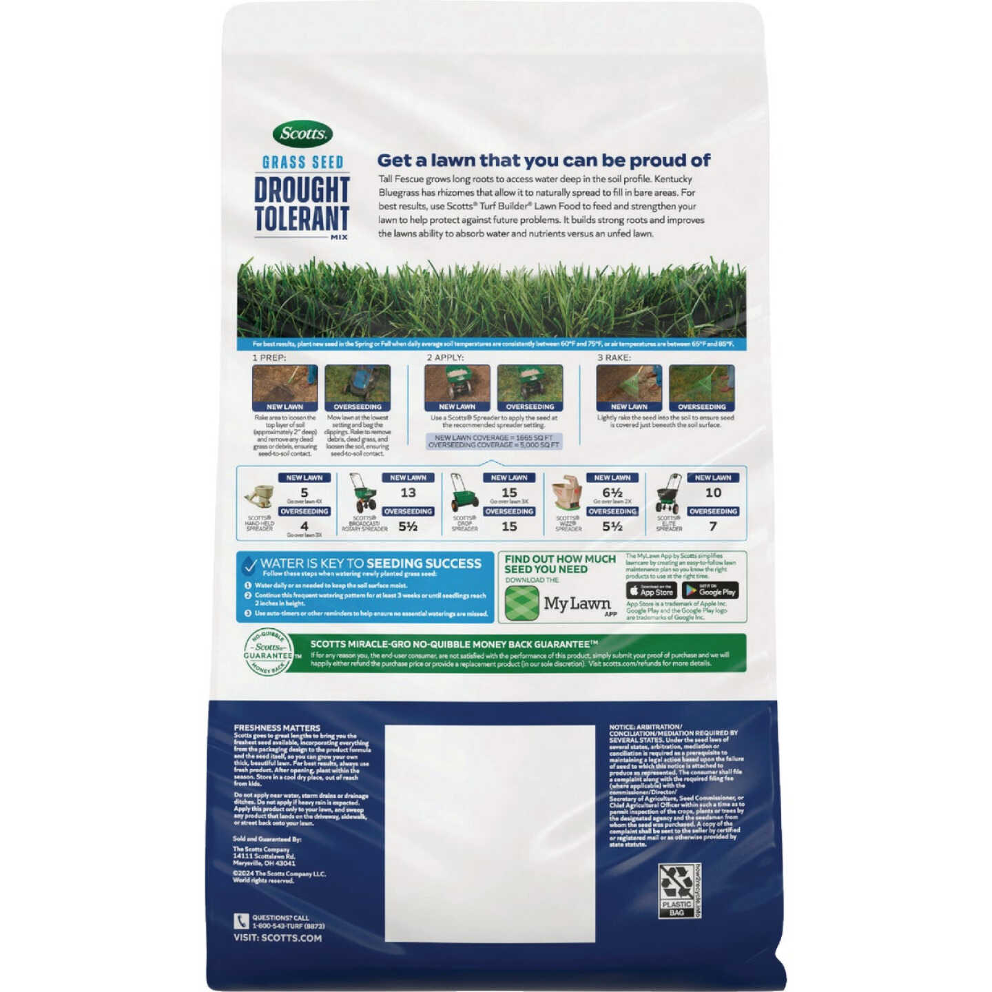 Scotts 10 Lb. Drought Tolerant Grass Seed Mix Image 2
