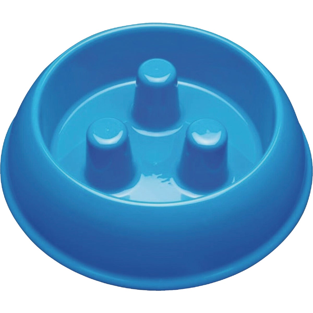 Boss Pet Pro Select 40 Oz. Blue Plastic Slow Feeder Bowl Image 2