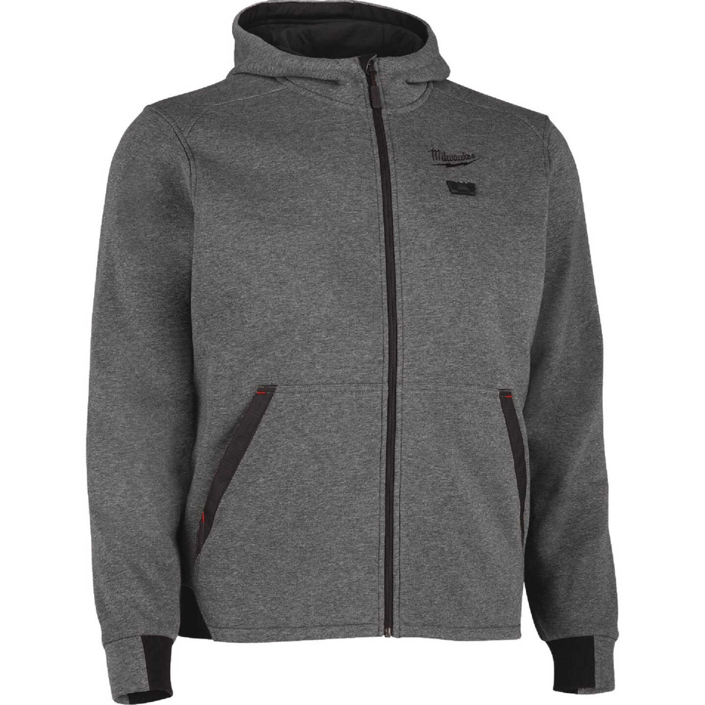 Milwaukee M12 Men's XL Gray Full-Zip Heated Hoodie Image 7
