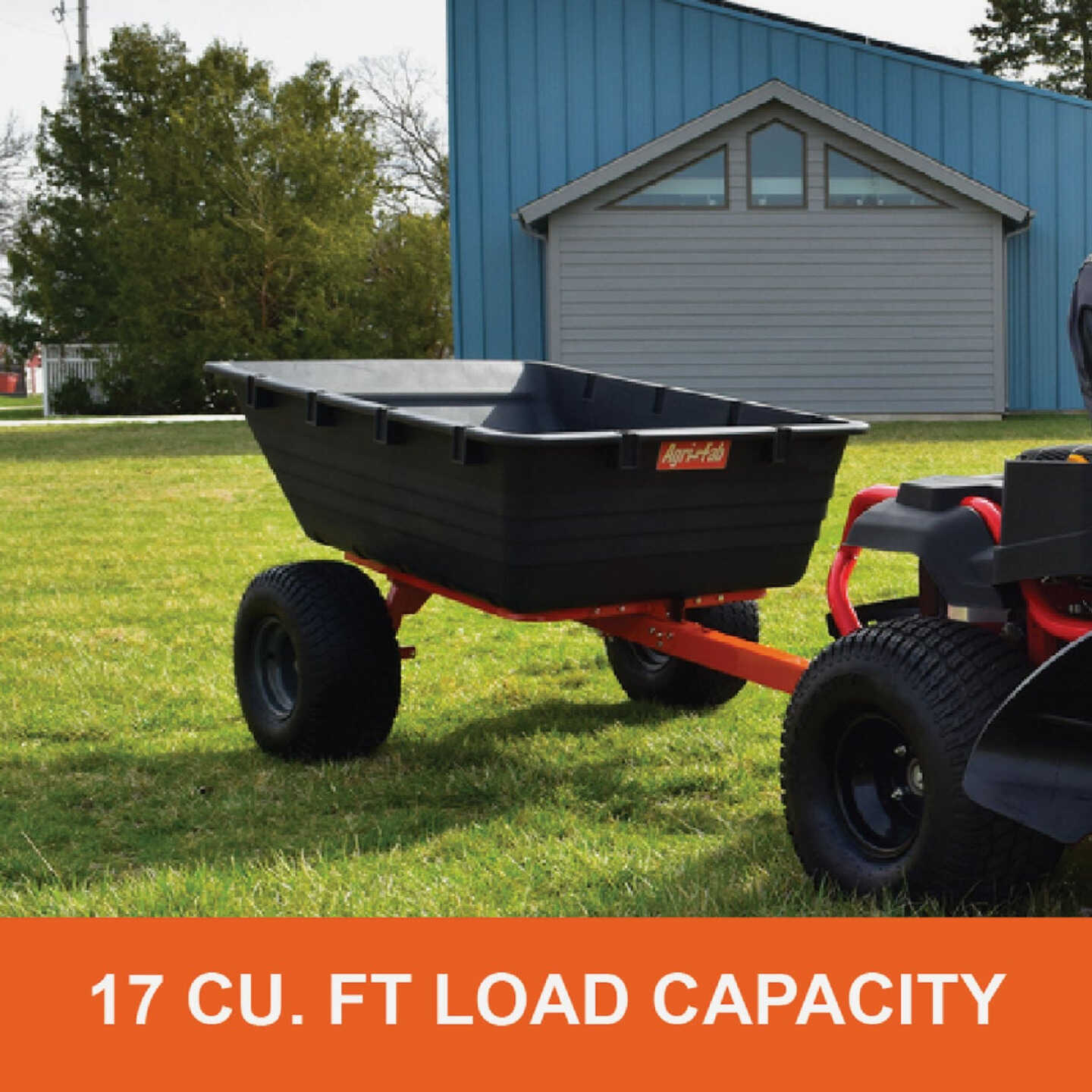 Agri-Fab 1000 Lb. ATV/UTV Poly Swivel Tow-Behind Dump Cart Image 2