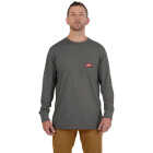 Milwaukee GridIron Medium Gray Long Sleeve Heavy-Duty Pocket T-Shirt Image 3