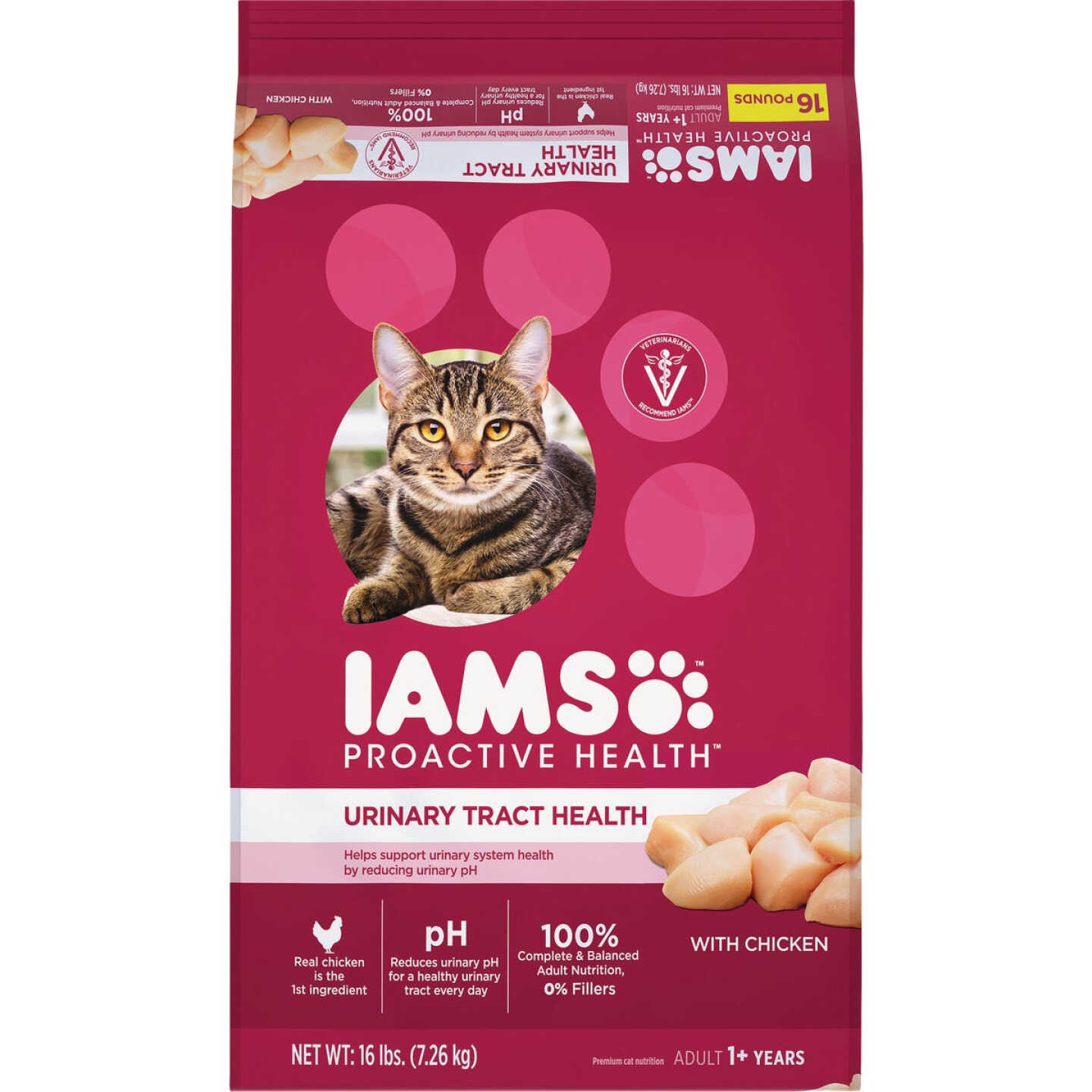 Iams Proactive Health Urinary Tract Formula 16 Lb. Chicken Flavor Adult Dry Cat Food Image 1