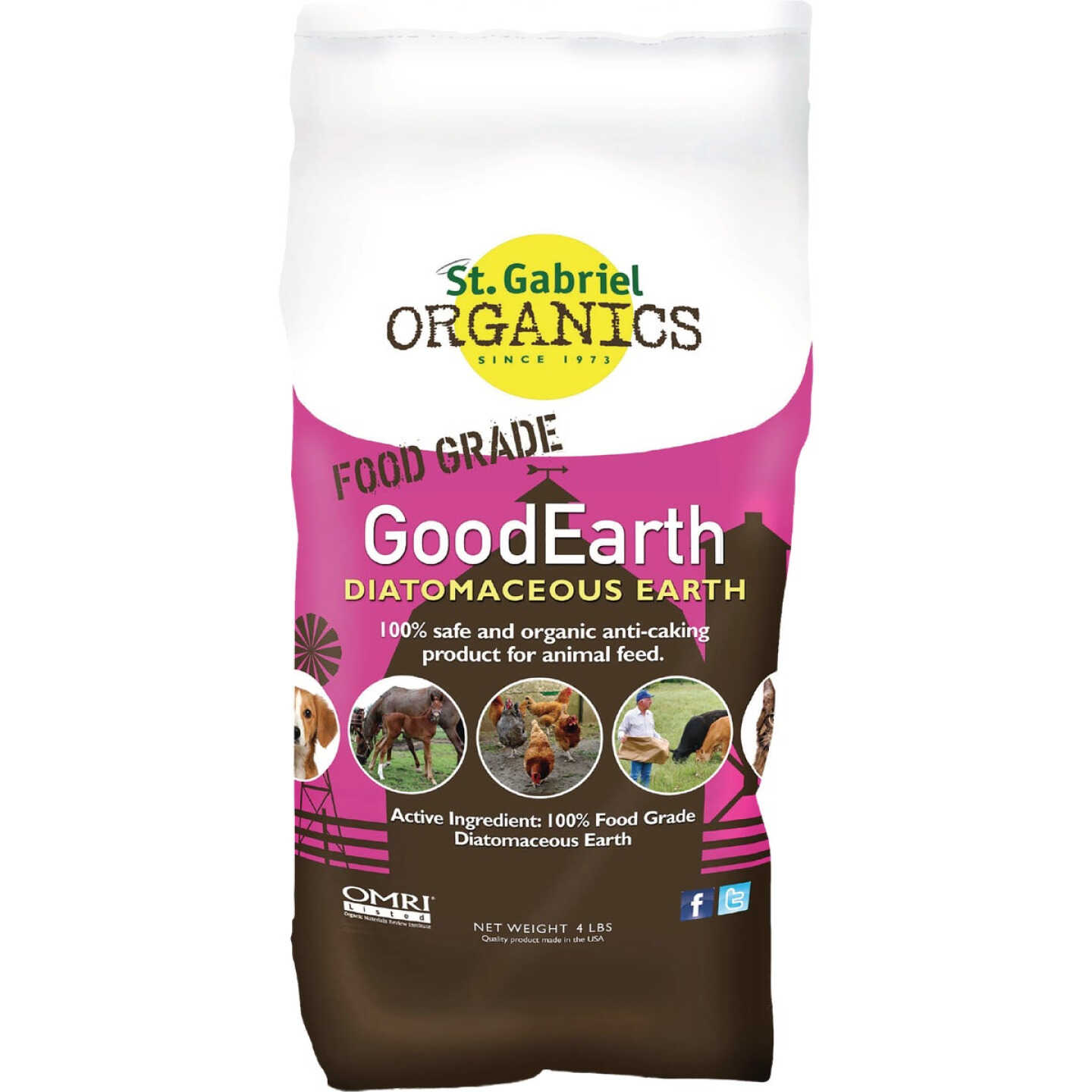 St. Gabriel Organics 4 Lb. Food Grade GoodEarth Diatomaceous Earth Image 1