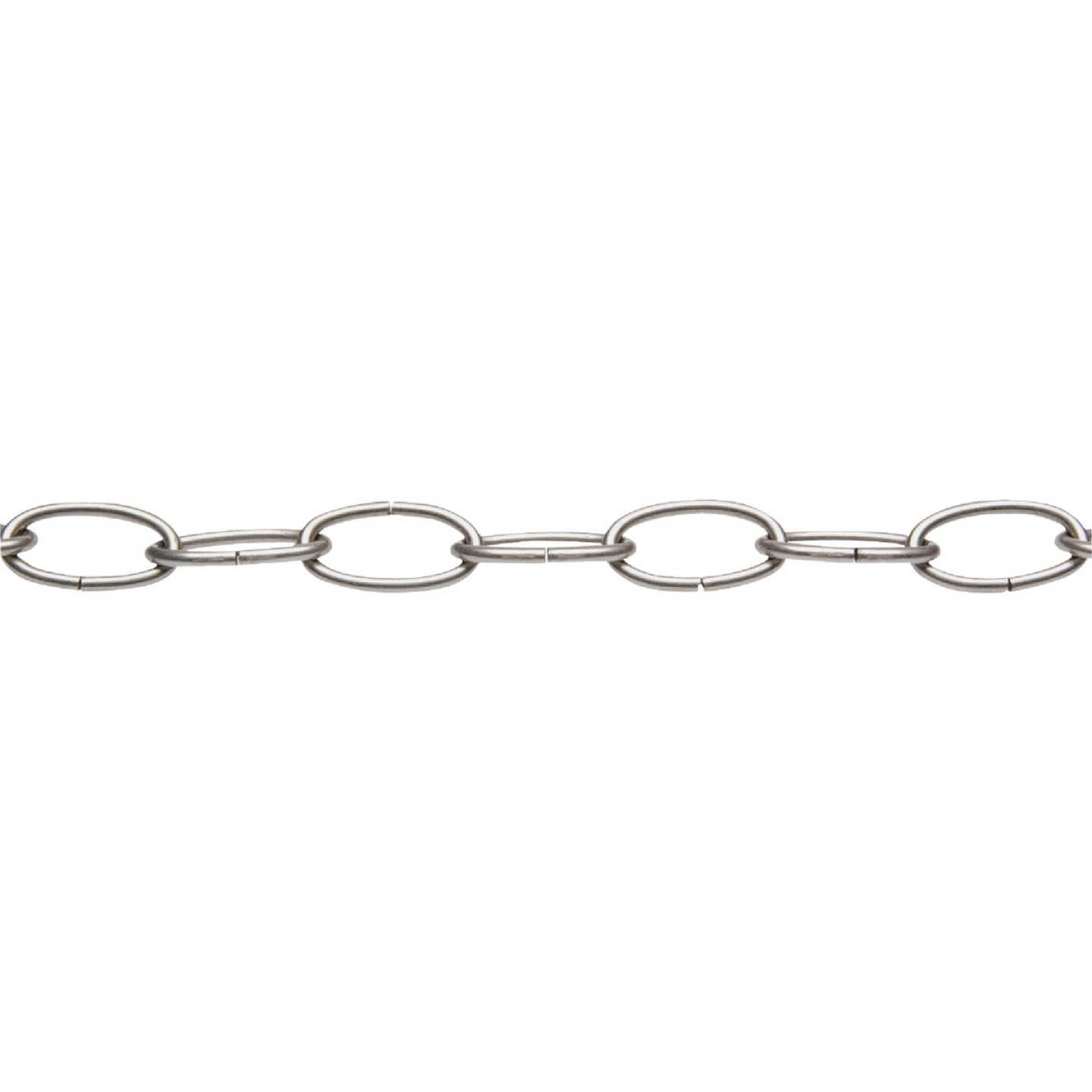 Campbell #10 40 Ft. Brushed Nickel Finished Metal Craft Chain Image 1