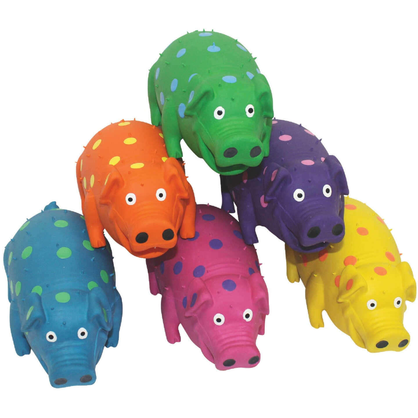 Multipet Globlets 9 In. Squeaky Pig Dog Toy Image 1