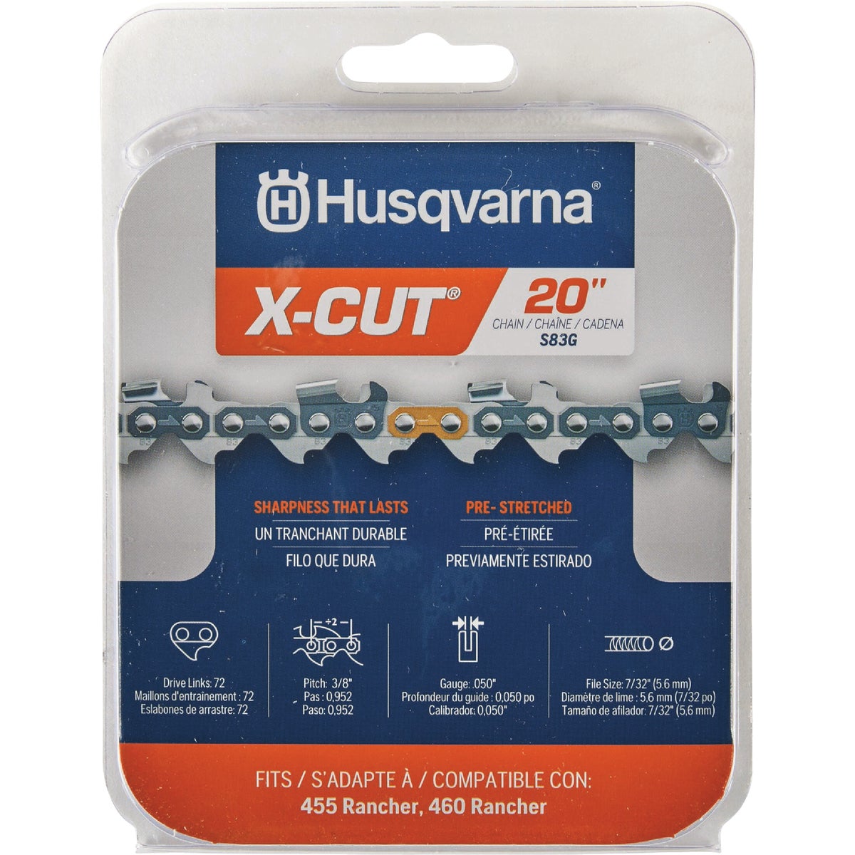 Husqvarna X-Cut 20 In. S83G Chainsaw Chain